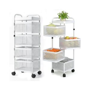 4-Tier Kitchen Storage Rolling Cart