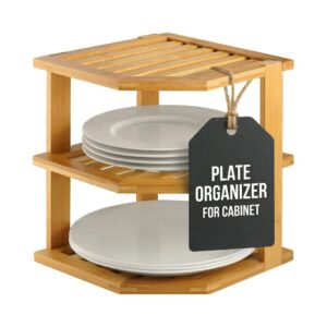 3-Tier Bamboo Corner Kitchen Organizer Shelf