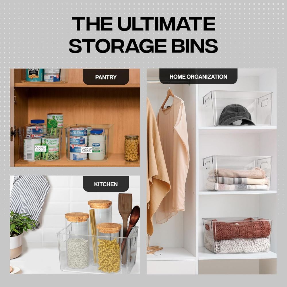 Stackable Clear Storage Bins - Image 4