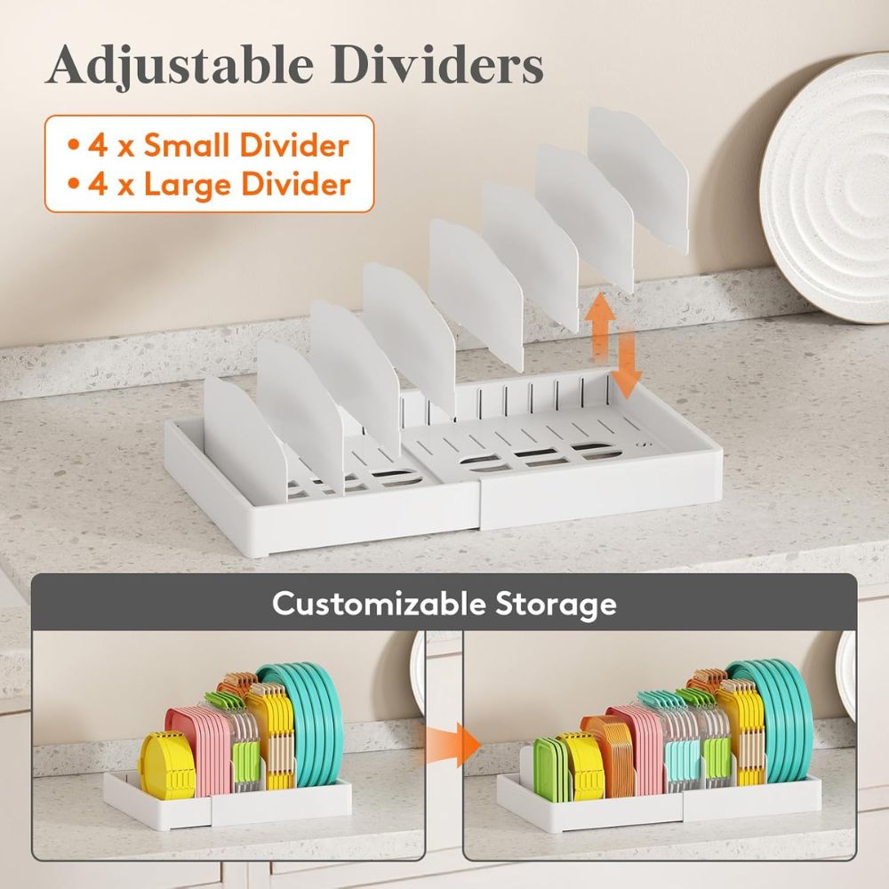 Expandable Lids Holder with Adjustable Dividers - Image 4