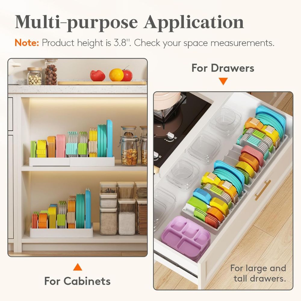 Expandable Lids Holder with Adjustable Dividers - Image 3