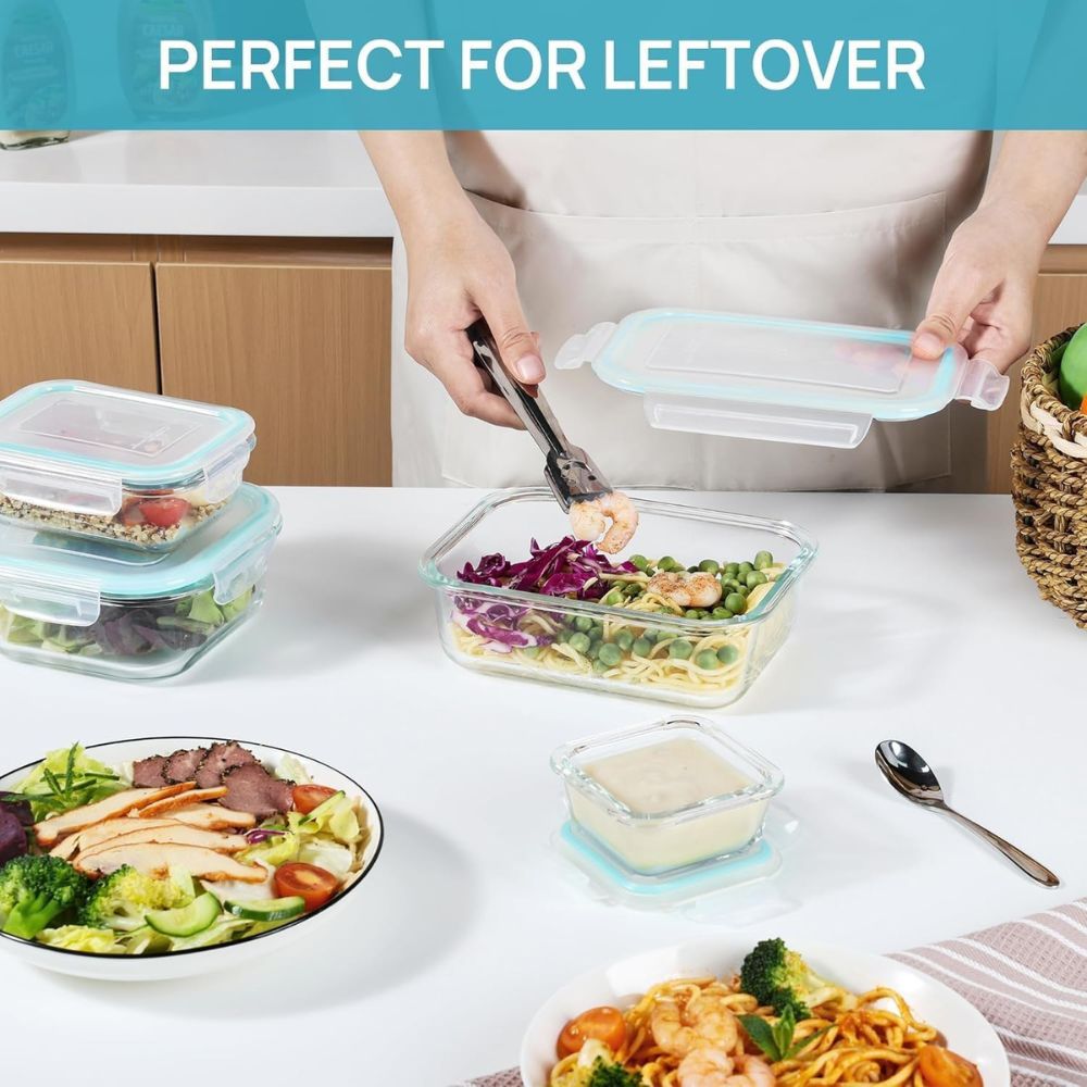 Snap-Lock Glass Meal Prep Set - Image 2