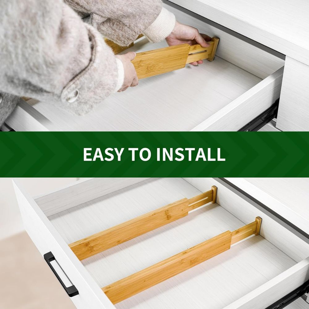 Expandable Bamboo Drawer Dividers - Image 4