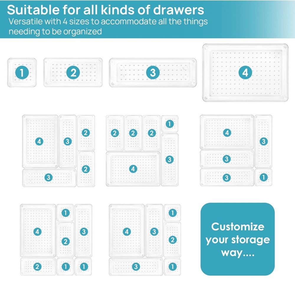 Acrylic Kitchen Drawer Organizer Set - Image 2