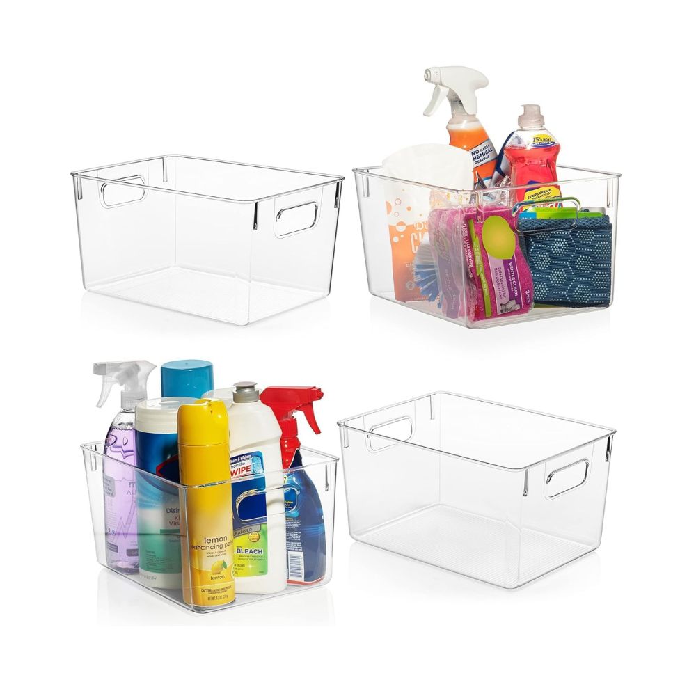 Stackable Clear Storage Bins